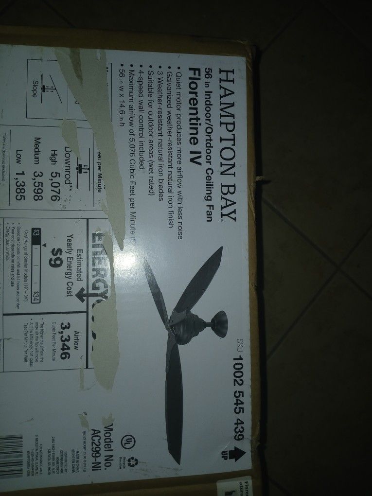 56 Inch Florentine ceiling fan