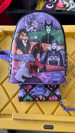 Disney villains loungefly backpack and wallet