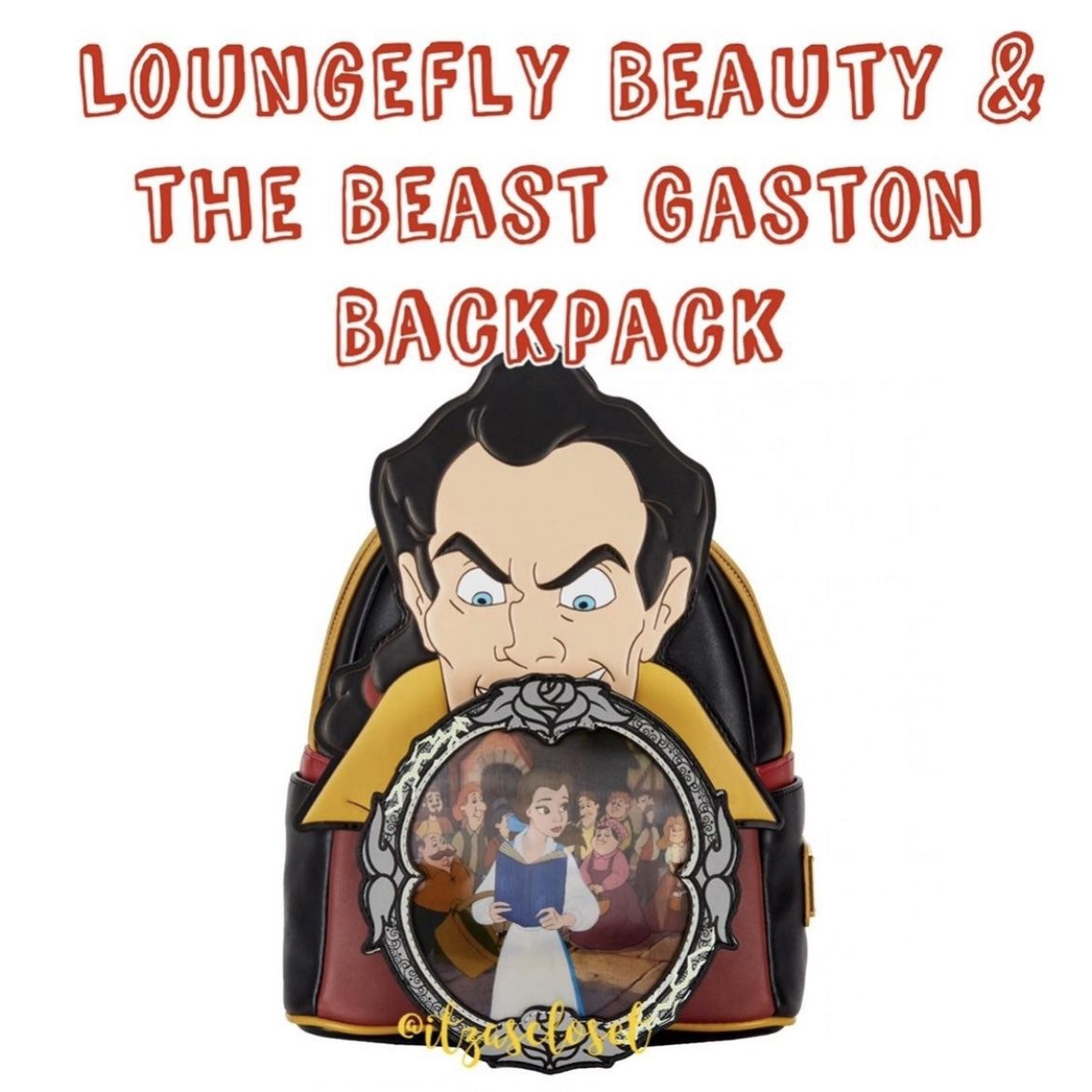 Loungefly Disney Villains Scenes Series Gaston Mini Backpack  display picture 2