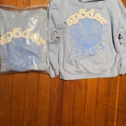 Blue sp5der hoodie