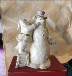 Lenox statue Santa and Snowman