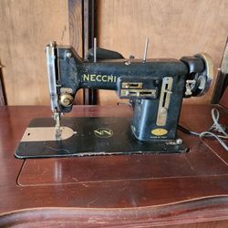 Necchi Vintage Sewing Machine In Table