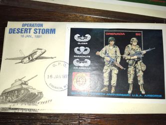 1991 Desert storm envelope with stamp