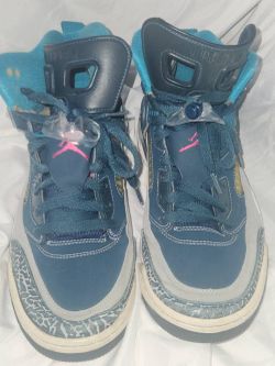 Jordan Spizike Sport Blue Wolf Grey 315371-407 Men's Size 10