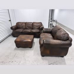 Comfy Brown Sofa Set 