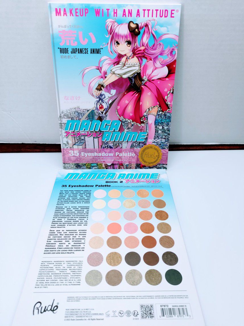Rude cosmetics 35 eyeshadow palette Manga Anime Book2 for Sale in West  Chicago, IL - OfferUp