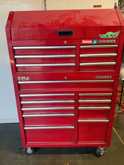 Husky 52” Heavy Duty Rolling Tool Chest – Red – 16 Drawer(Husky Tool Box)