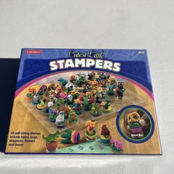 Lakeshore Cutest Little Stampers 47 self inked stamps each 1 1/2 Inch animals