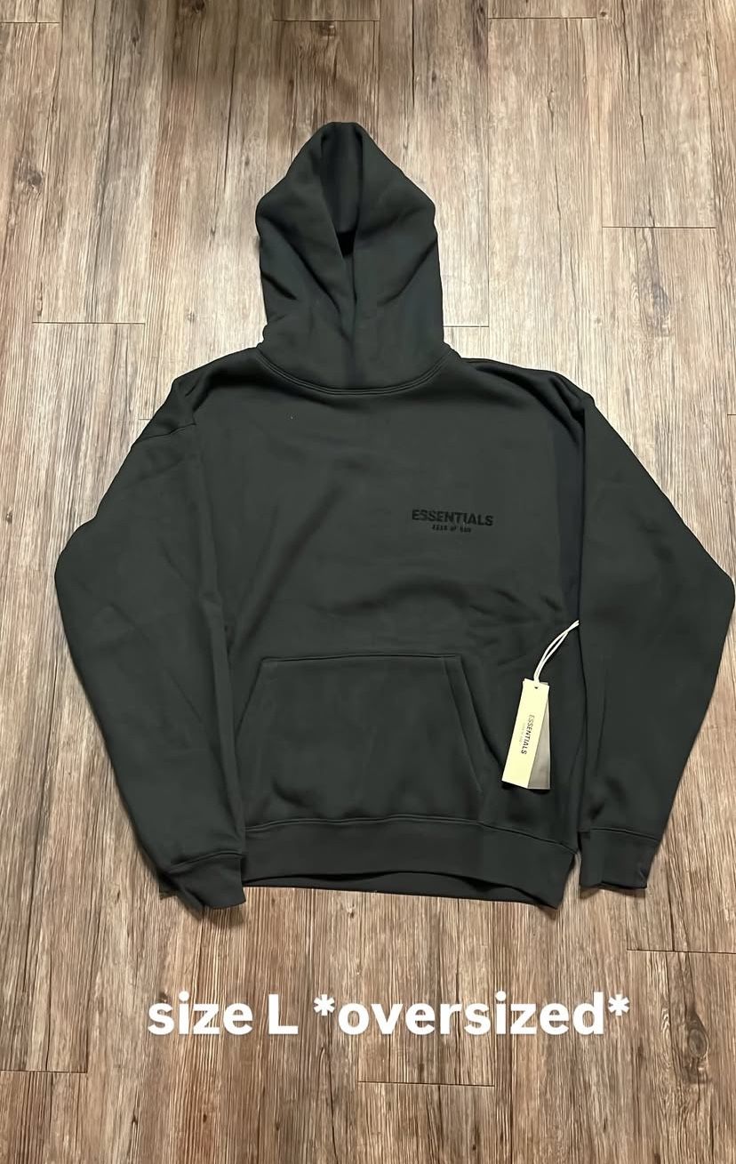 New Essential Fear Of God Black Hoodie