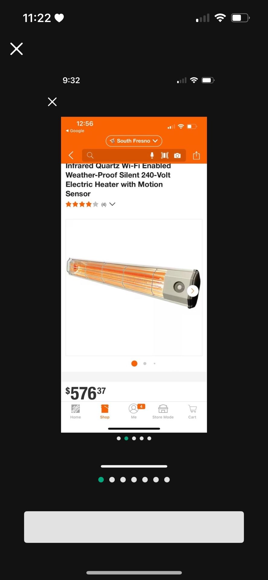 Heater Storm 6000-Watt / 20,000-BTUs - Infrared Quartz Wi-Fi Enabled Weather-Proof Silent 240-Volt Electric Heater with Motion Sensor