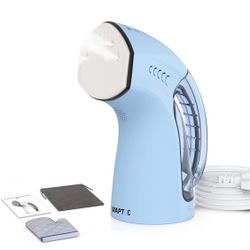 Steamer for clothes, hanging, flat, wet ironing