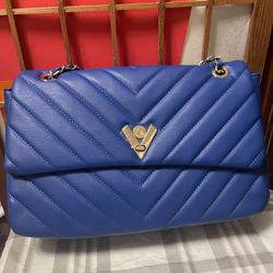 Valentino Orlandi blue quilted shoulder bag 
