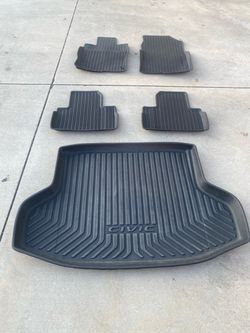 Honda Civic 4 door 2016-2021 OEM from dealership, All-Weather Floor Mats and Trunk Liner Set