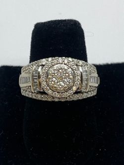 White gold diamond wedding ring #14374