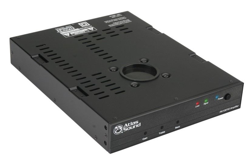Atlas Sound PA1001G 100 Watt Single Channel Pole Mount Amplifier