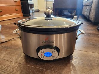 All-Clad 6.5 Quart Slow Cooker Model AC-65EB Complete W/Ceramic Insert & Lid Pre Owned, works great 