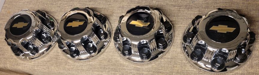 NEW SET / Chevy Chrome Center Hub Caps 8 LUGS CAPS Express Van Silverado 2(contact info removed)
