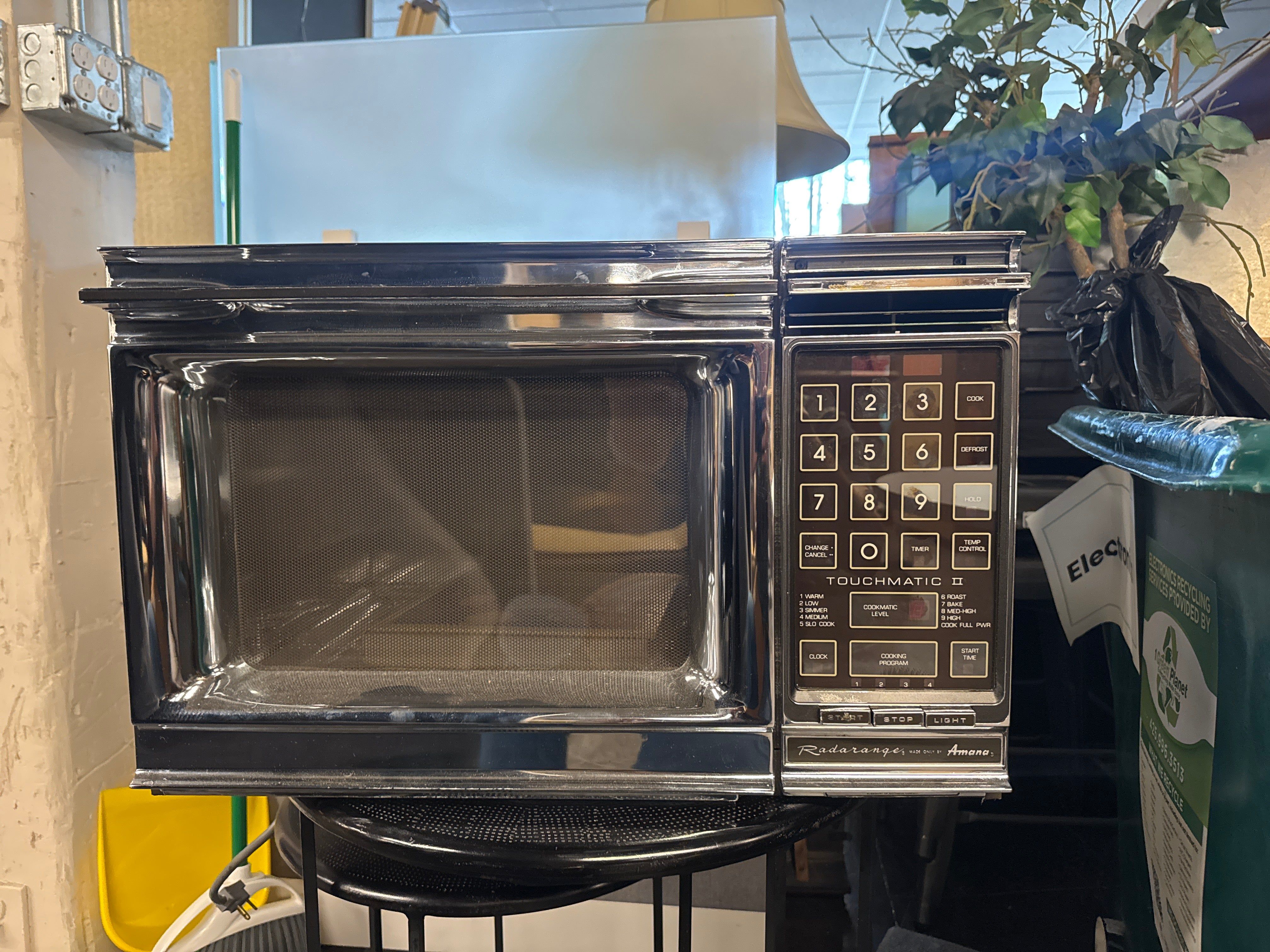 Vintage Touchmatic II Microwave Oven – Chrome Finish + Cookbook