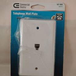 COMMERCIAL  Electric Telephone Wall  Plate  RJ11  226  542  White