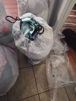 Bags of female clothes