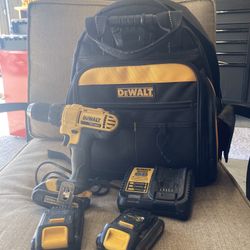 Dewalt Tool Sale! 57 Compartment Dewalt Tool Backpack w/Light - Cordless Drill - 4 Batteries 20V - Charger - Quick & Easy Porch/ Patio Pickup 