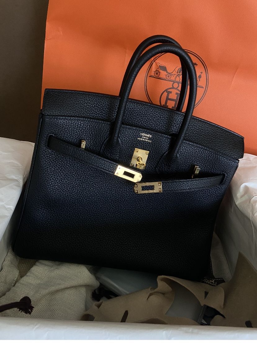 Authentic Hermes Birkin 25 Togo Handbag