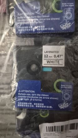 Laminated 12mm White Label Tape Cartridges