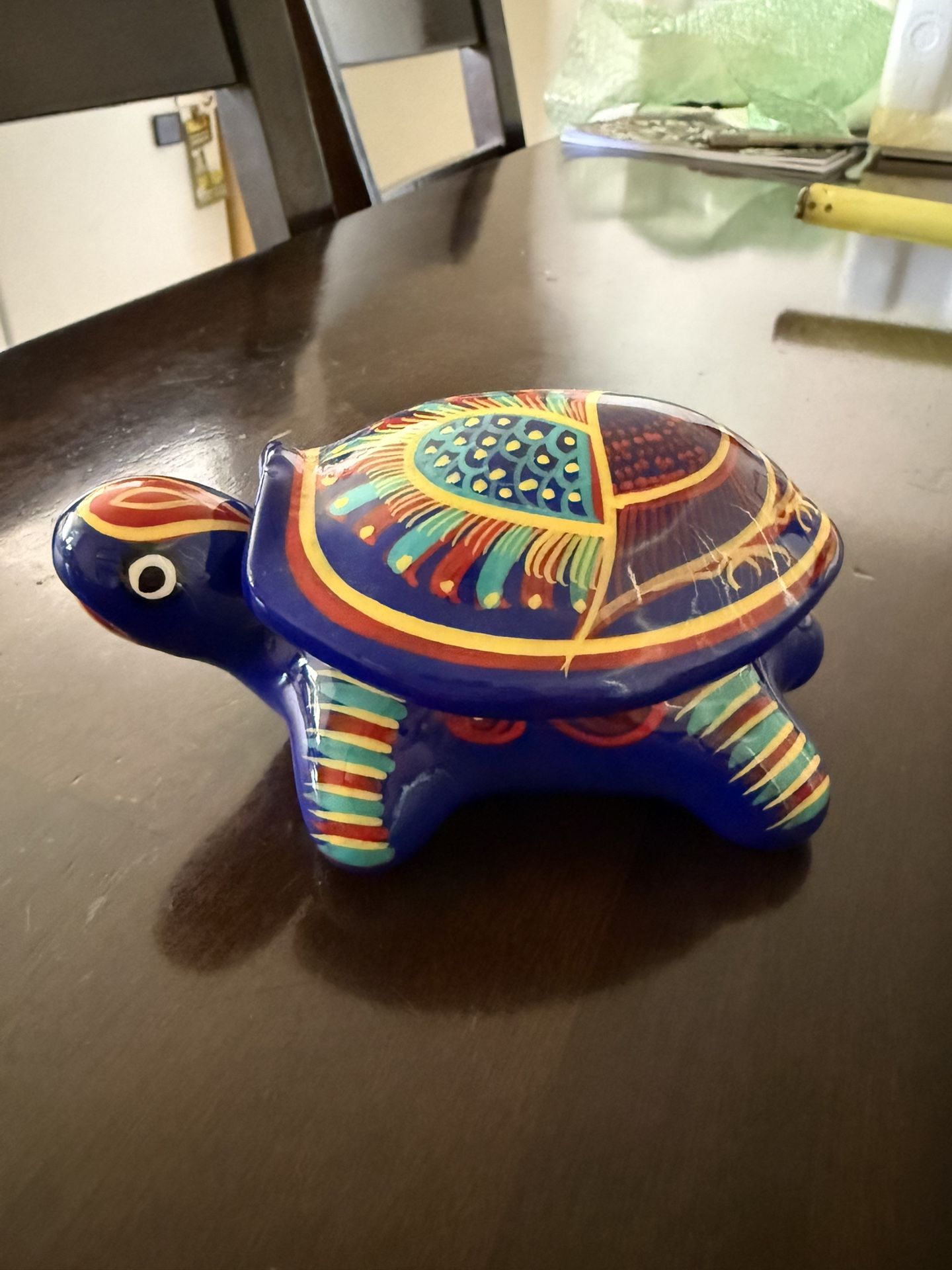 Ceramic Hand painted Turtle Container