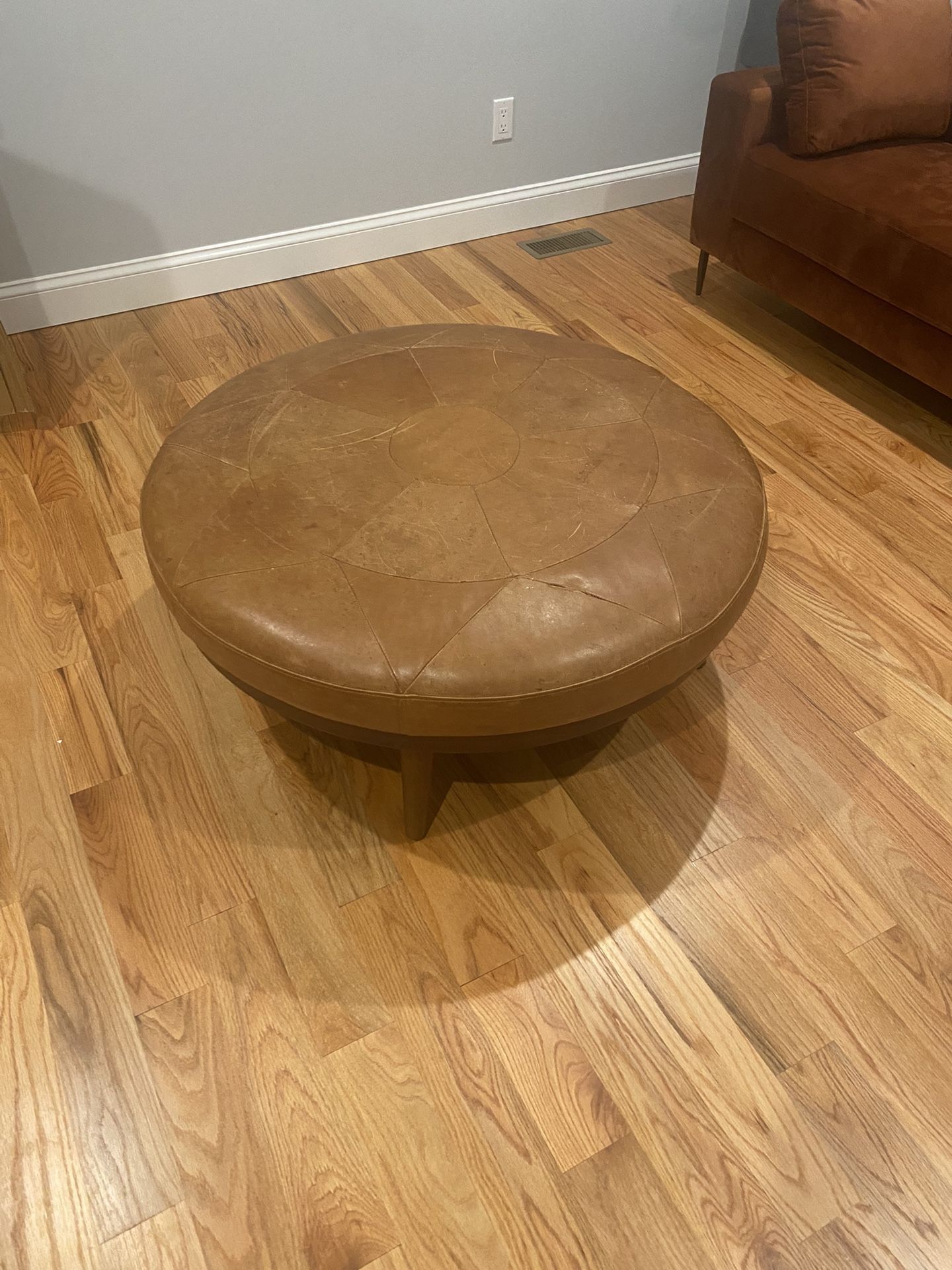 Genuine Leather Ottoman Needs Love