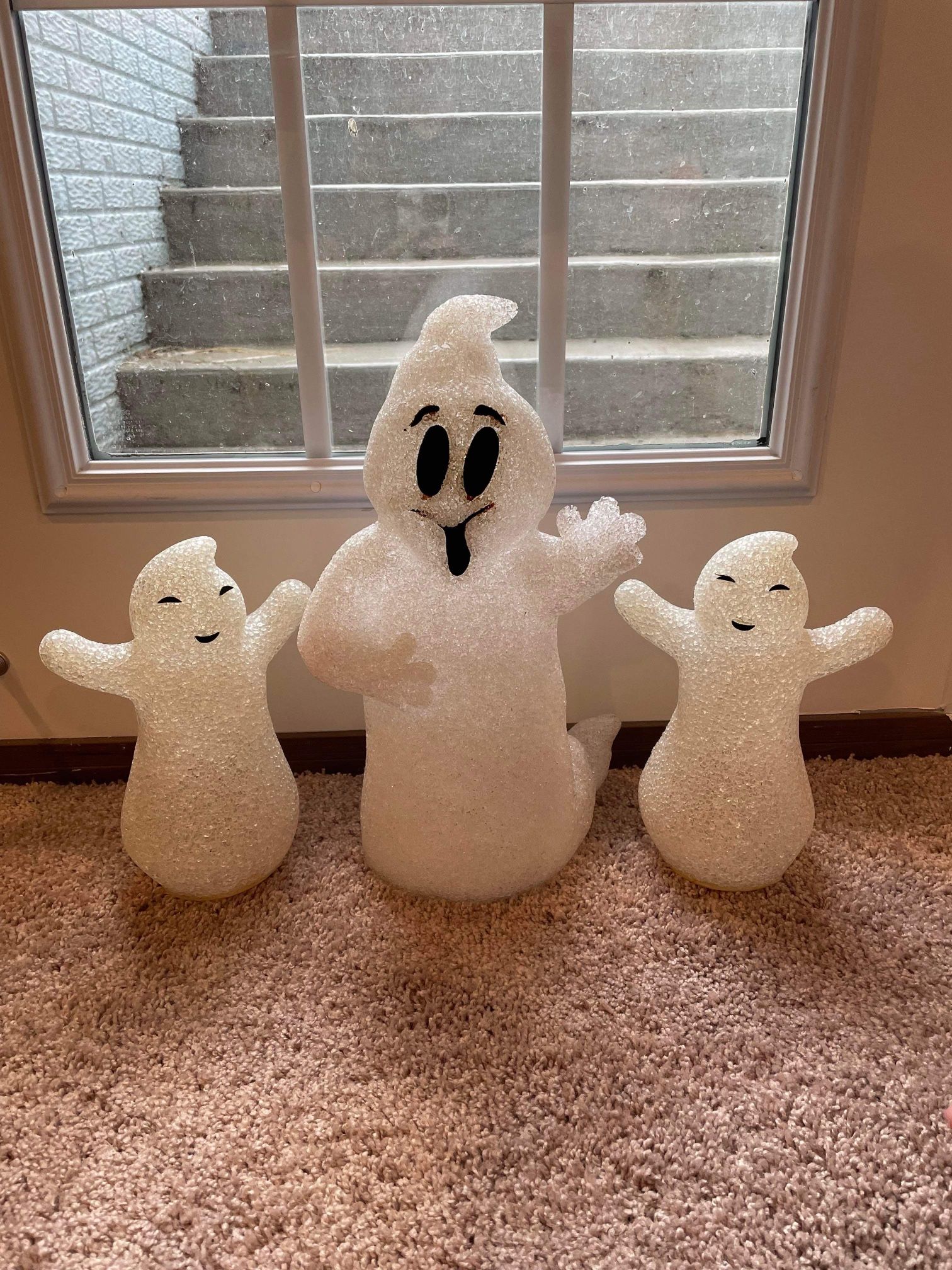 Tall white ghost Halloween decorations