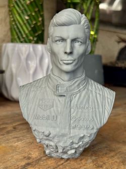 F1 Max Verstappen Bust 6.5” 3D Printed Formula 1 Racing Display Statue