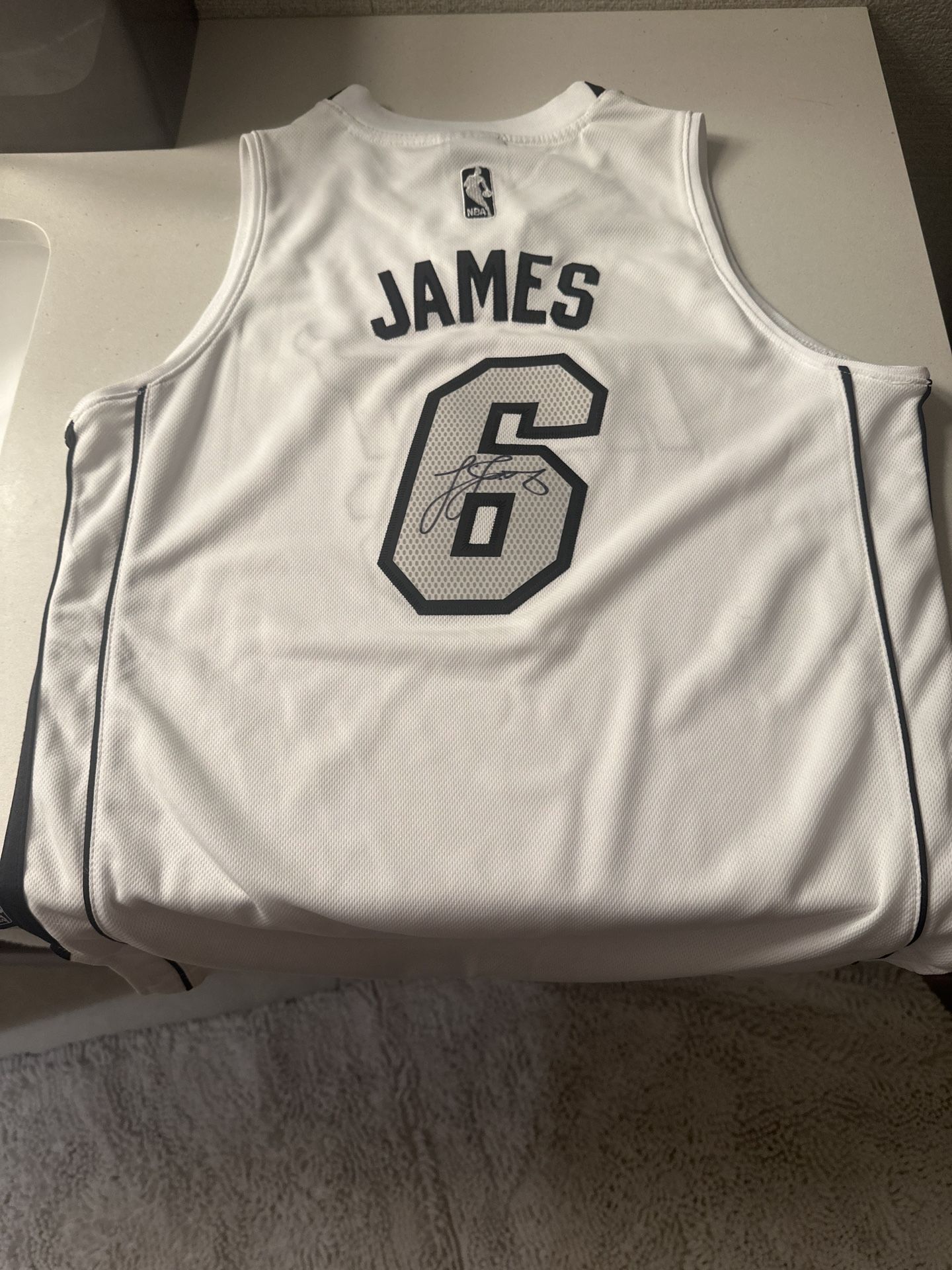 Authentic LeBron James Signed Miami Heat Jersey (Size Medium)