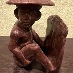 Beautiful Vintage Carved Wood Statue