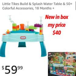 New in box built & splash activity table 🚨$40 firm pick up east Palmdale