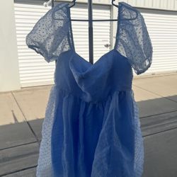 Dolls Kill Sugar Thrillz Blue babydoll dress plus size