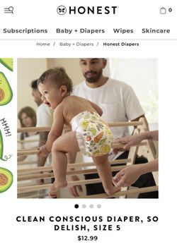 HONEST CLEAN CONSCIOUS DIAPER, SO DELISH, SIZE 5