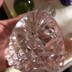 Vintage cut glass paperweight 