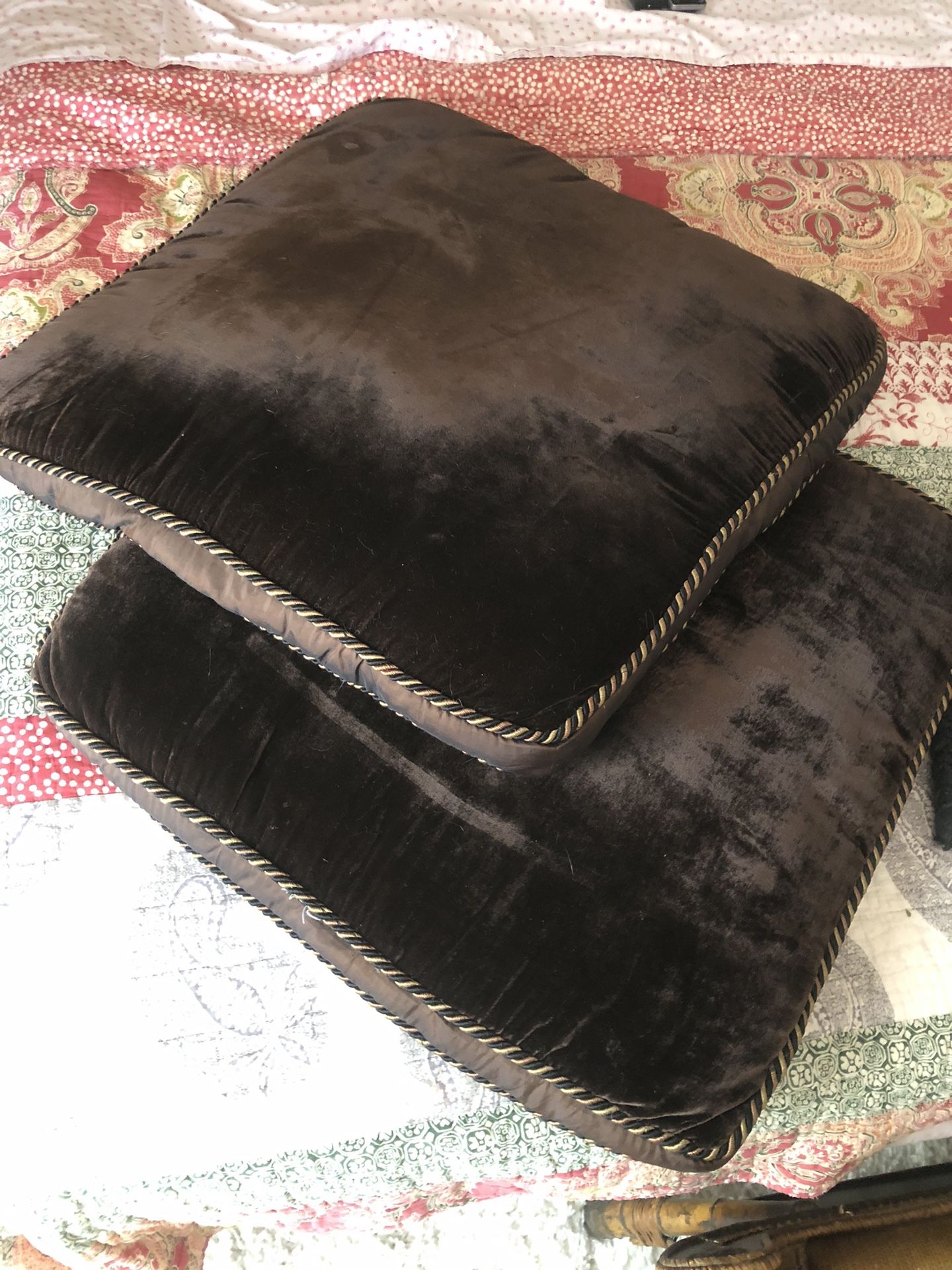 Large Velour Floor Pillows