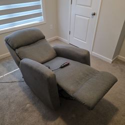 Full Electric Recliner With Massage ,Grey . 