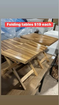 ✨ Wooden Folding Side Tables – Perfect for Indoors & Outdoors ✨