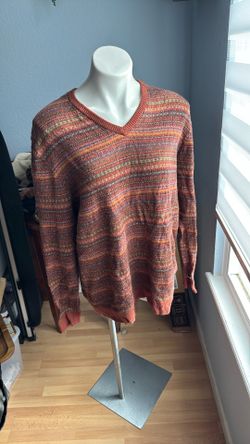 Lands End Wool Multicolored Sweater 