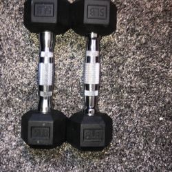 Two 5 Pound Dumbbells 