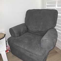 Grey Recliner Chair (Recline/Swivel/Rocking)