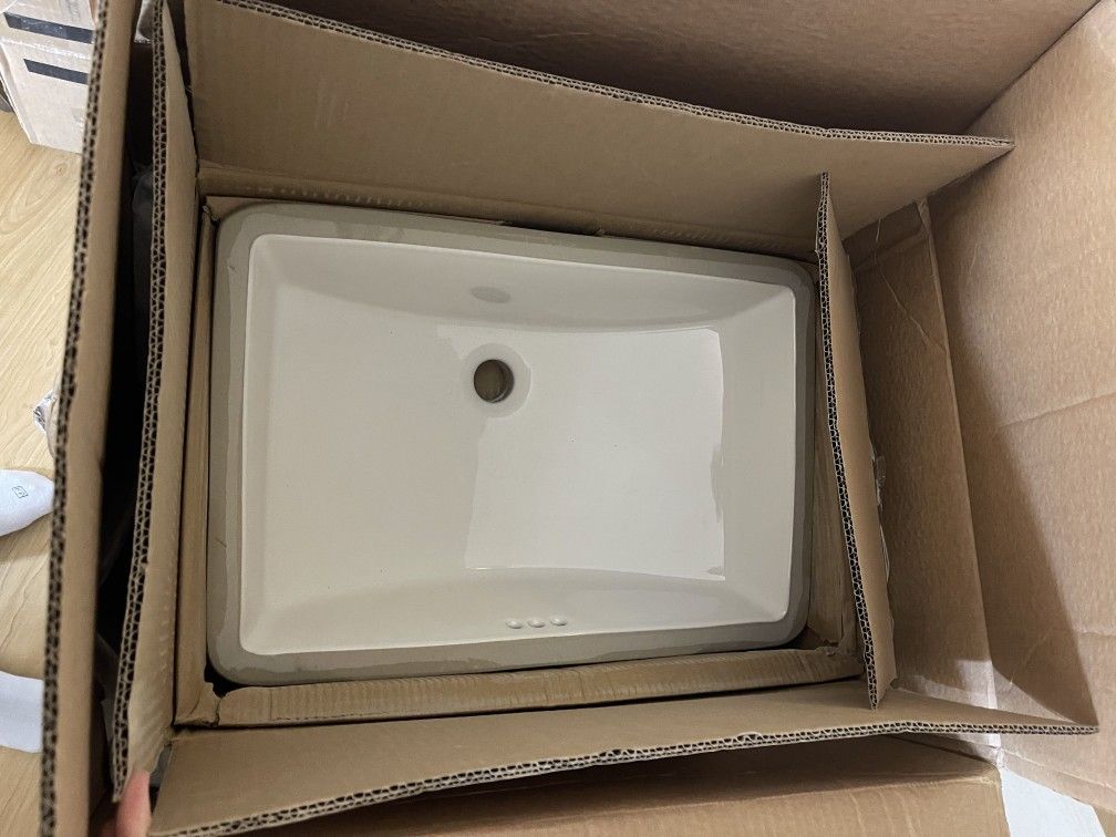ProFlo PF1812UWH Rectangular 19" Undermount Bathroom Sink