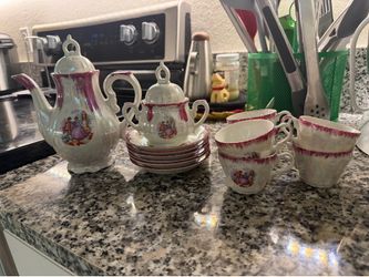 Vintage iridescent Japanese Tea set