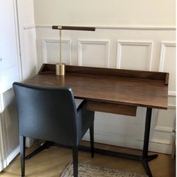 Crate & Barrel Wood Top Writing Desk