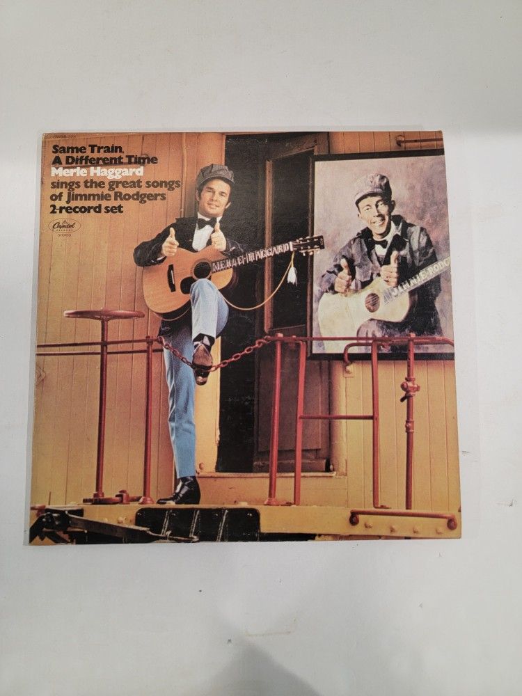 MERLE HAGGARD - Same Train Different Time (Capitol)- 12" Vinyl Record 2xLP - VG+