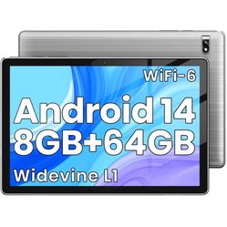 2025 Android Tablet, Android 14 Tablet - 10 inch Tablet Octa-Core 8GB+64GB 1TB Expand, 6000mAh Battery, 2.4G+5G Wi-Fi 6, 2MP+8MP Dual Camera, Bluetoot