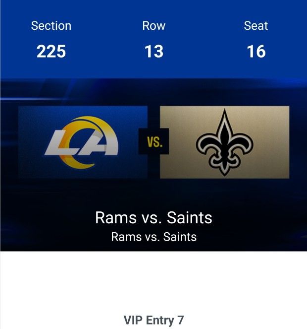 Rams Vs. Saints 11/2/25