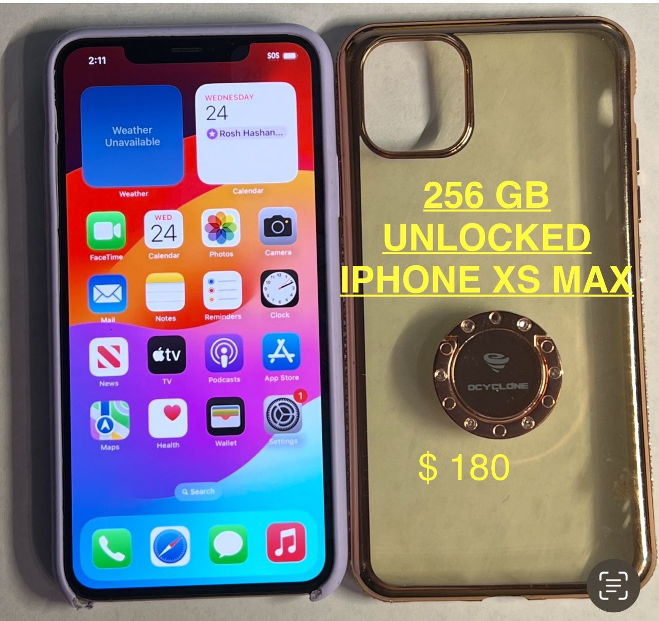IPHONE XS MAX 256 GB , UNLOCKED WORLDWIDE.